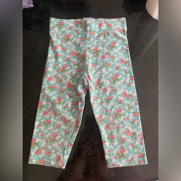 Boden Flora And Strawberry Print Leggings Size 3-4 Year - Picture 1 of 3